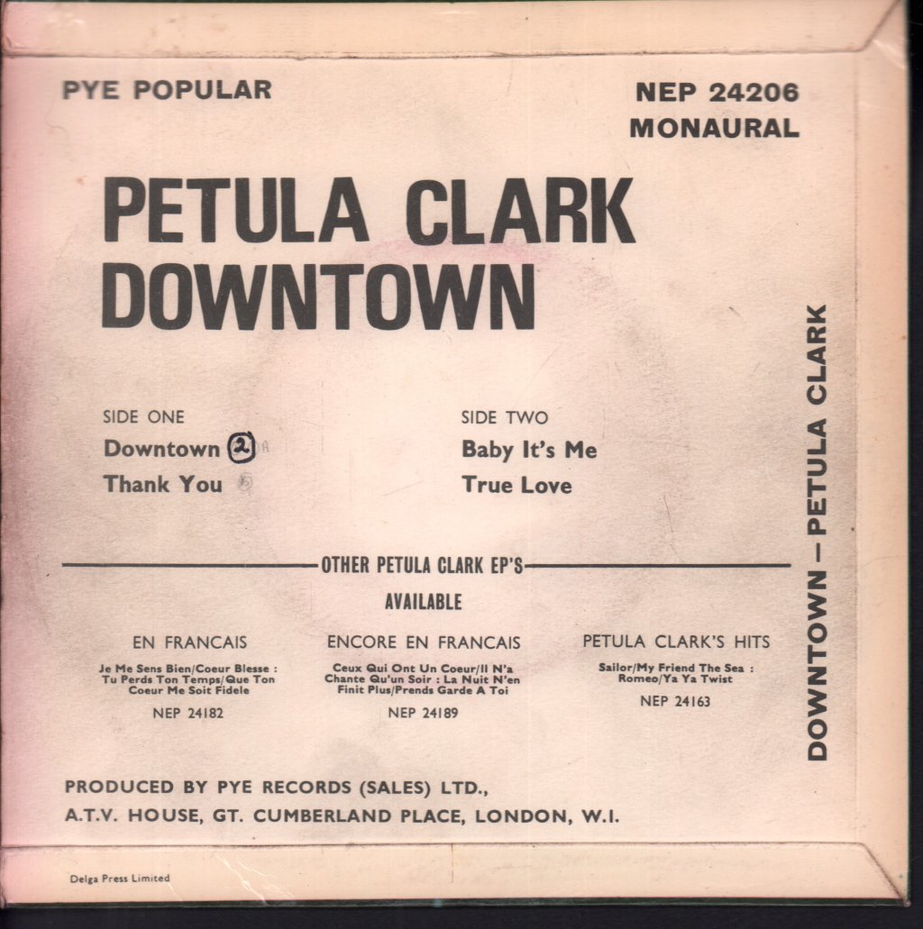 Petula Clark - Downtown - 7 Inch
