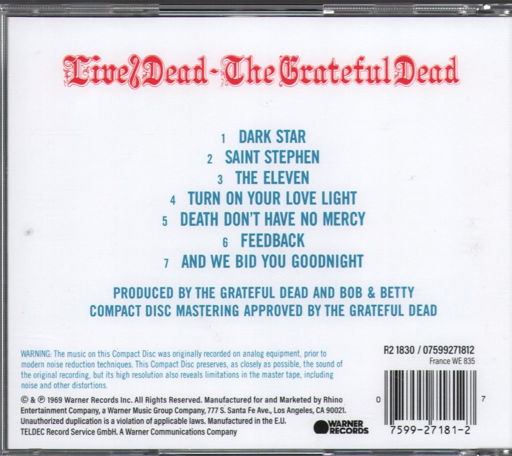 Grateful Dead - Live/Dead - Cd