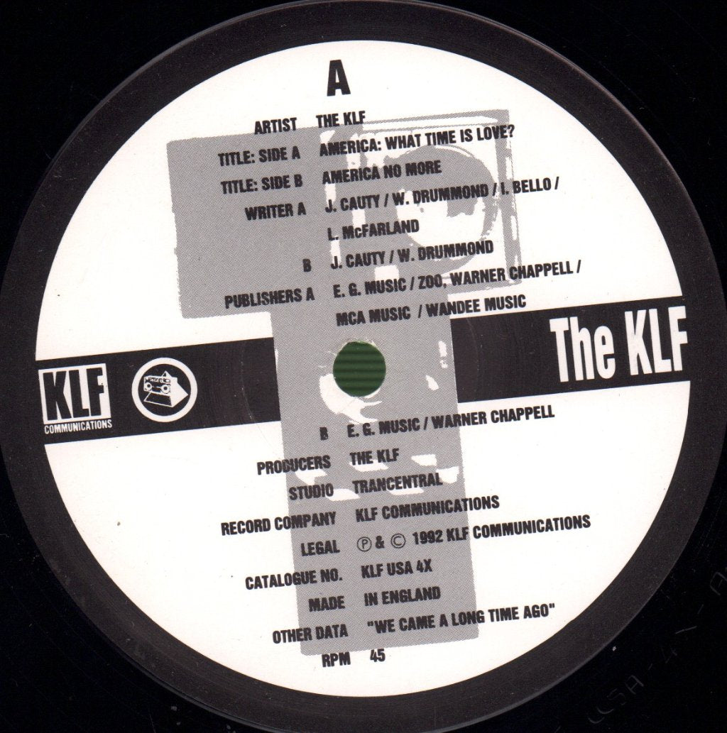 KLF - America: What Time Is Love? - 12 Inch