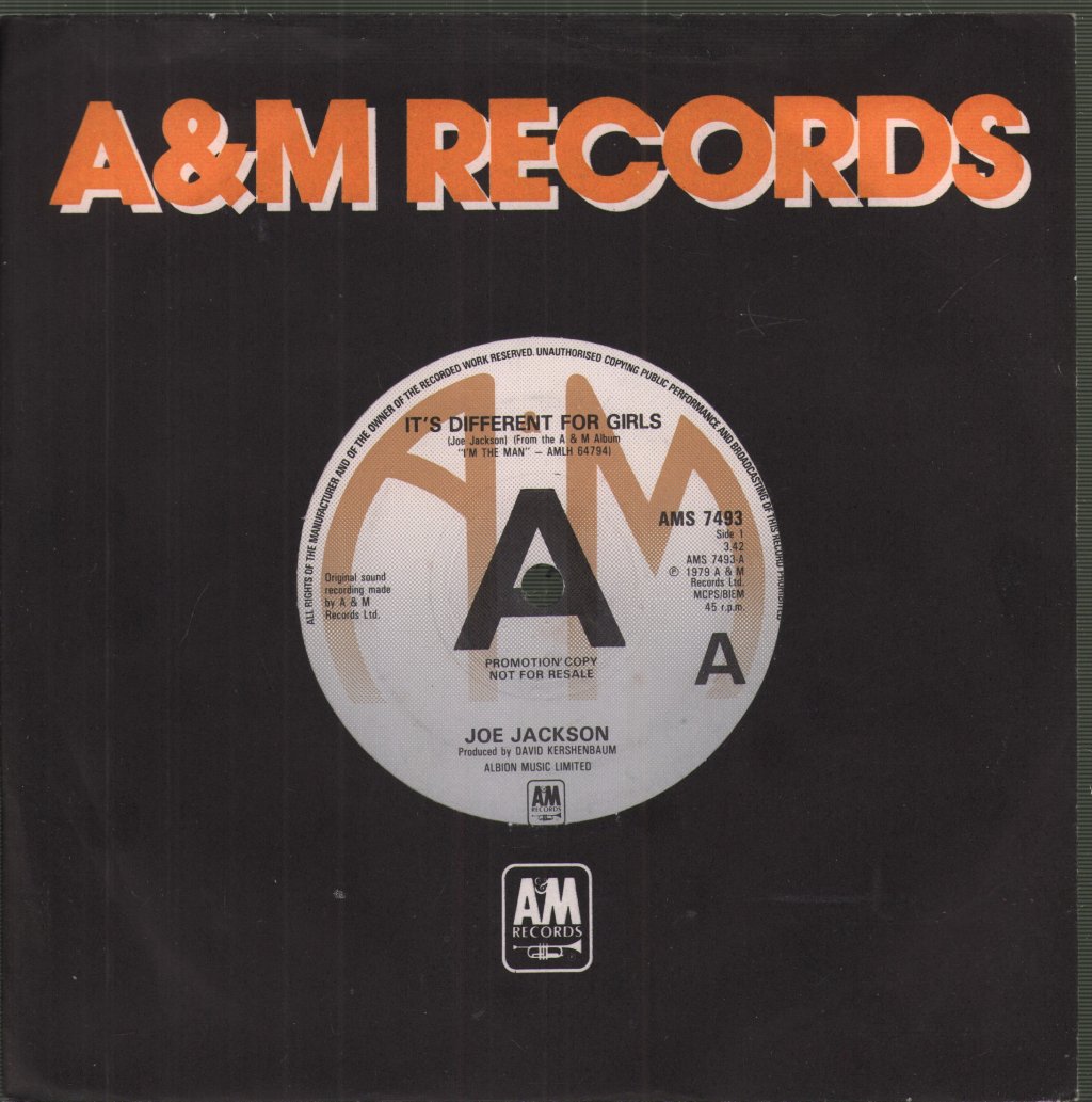 Joe Jackson - It's Different For Girls - 7 Inch