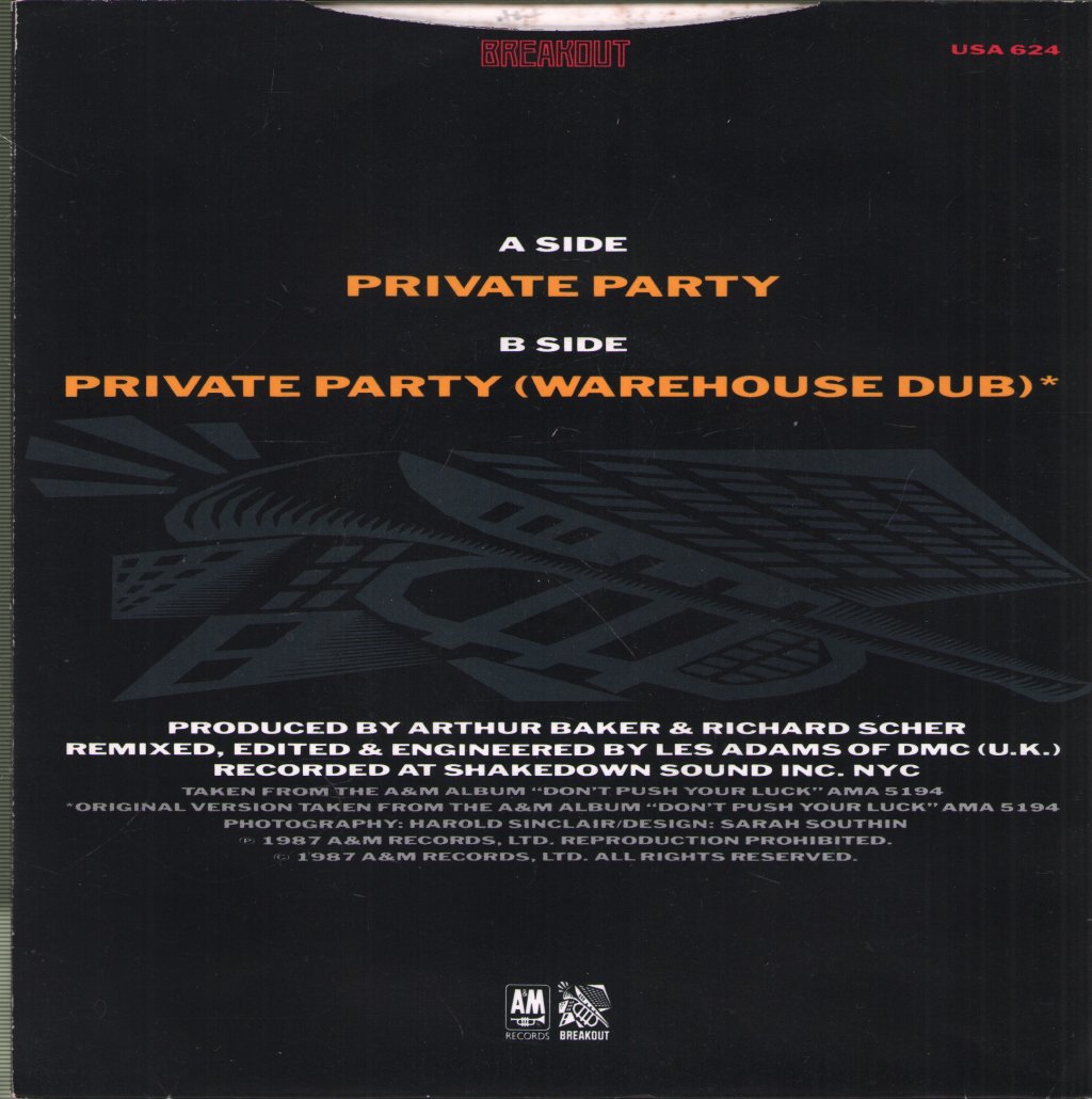 Wally Jump Jr And The Criminal Element - Private Party - 7 Inch