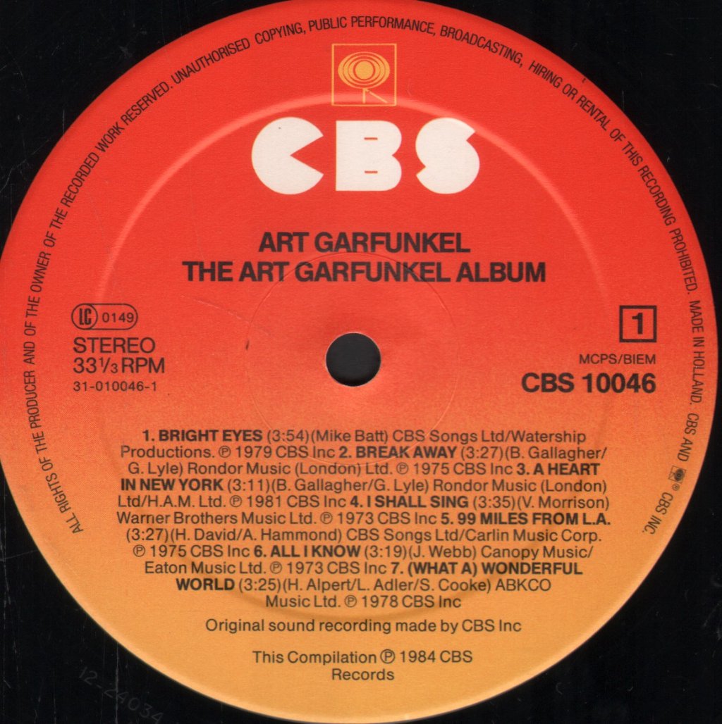 Art Garfunkel - Art Garfunkel Album - Lp