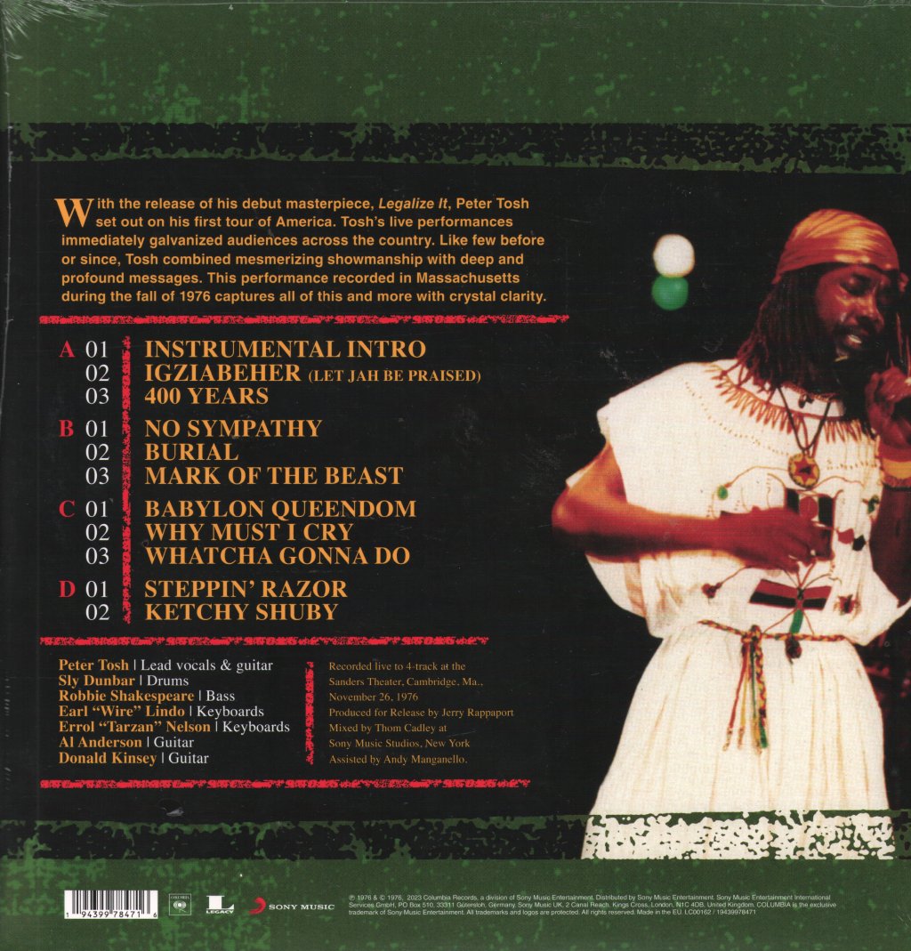 Peter Tosh - Live & Dangerous: Boston 1976 - Double Lp