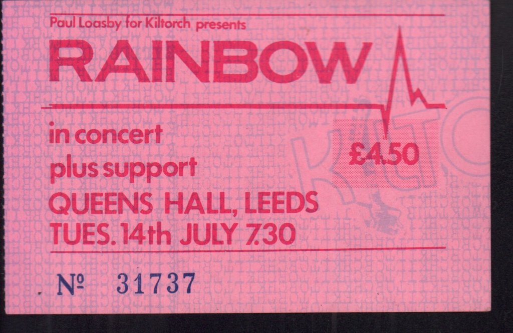 Rainbow (Rock/Metal Group) - queens hall leeds 14th july 1981 - Ticket