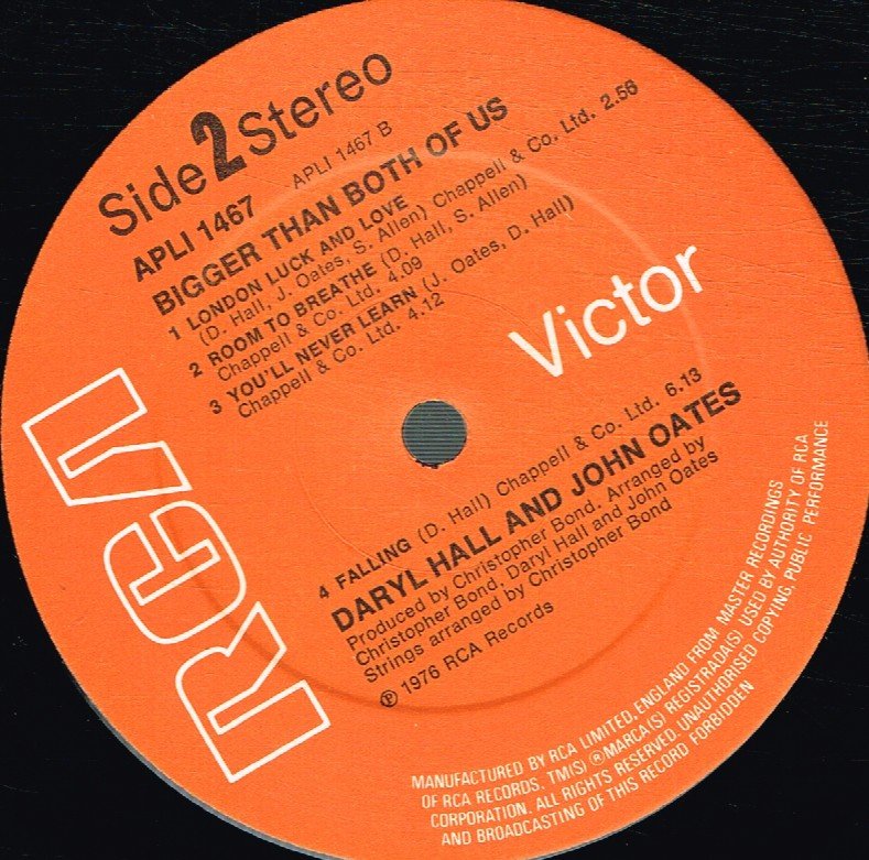 Daryl Hall & John Oates - Bigger Than Both Of Us - Lp