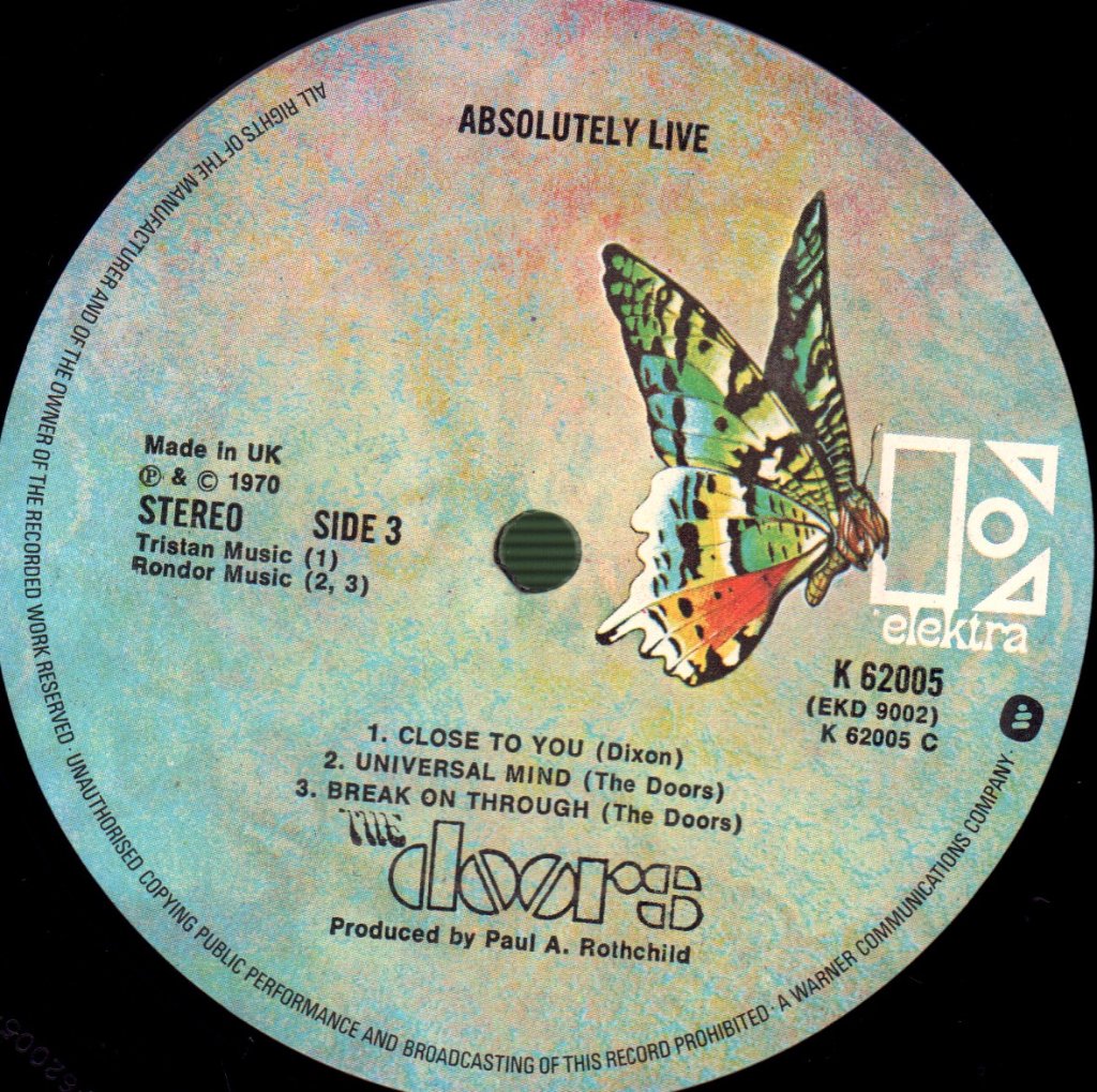 Doors - Absolutely Live - Double Lp