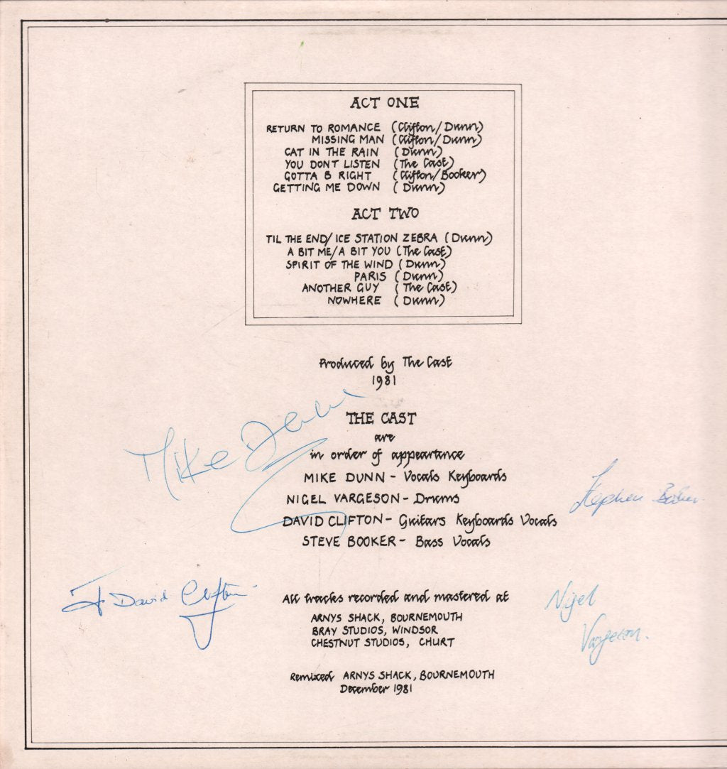 Cast - In Order Of Appearance - Lp
