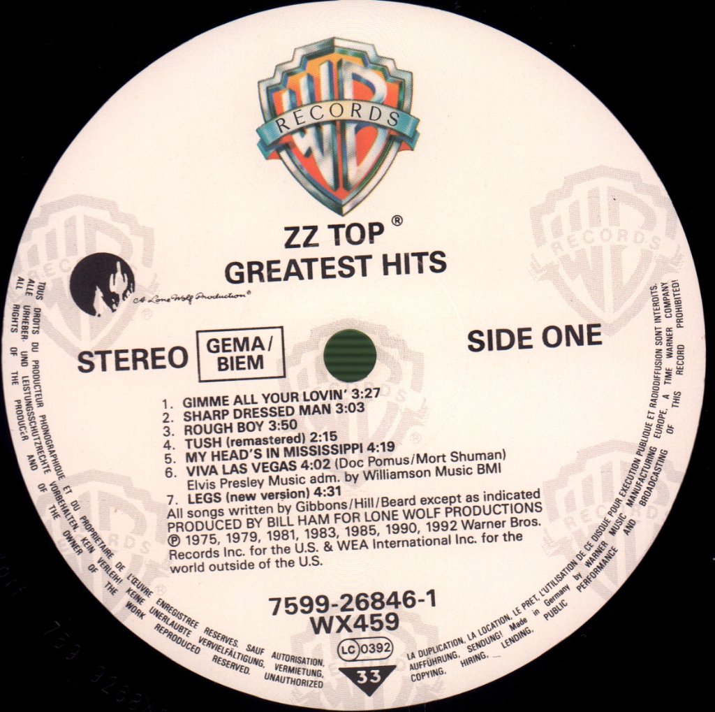 ZZ Top - Greatest Hits - Lp