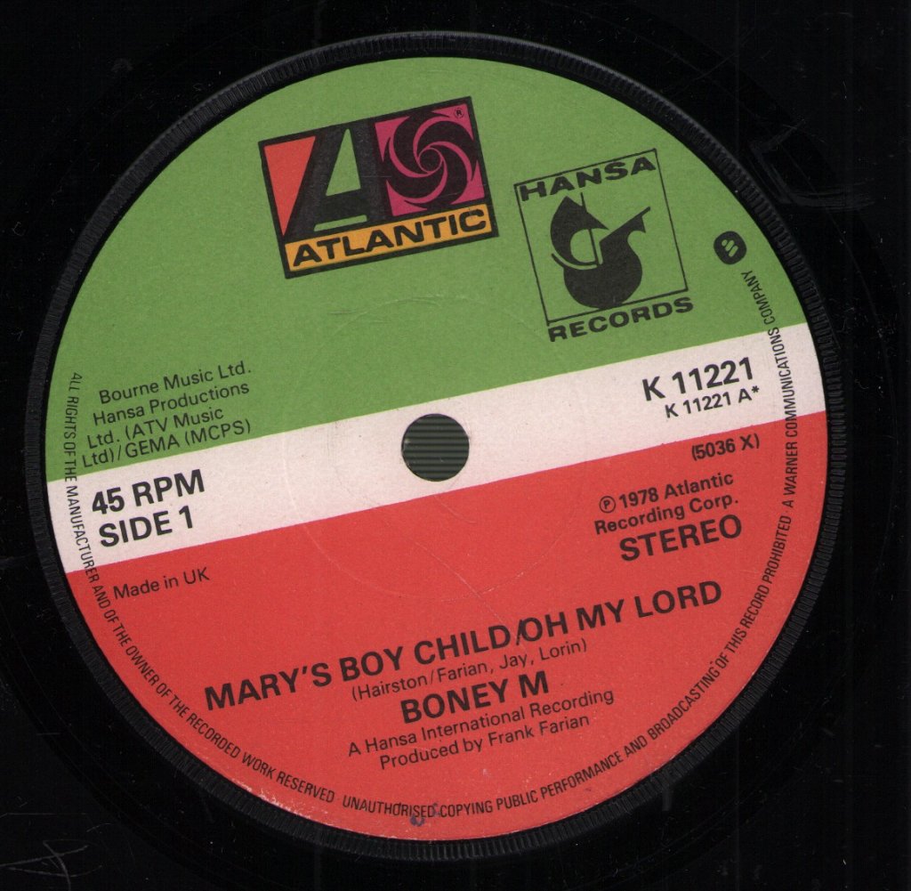 Boney M - Mary's Boy Child - 7 Inch