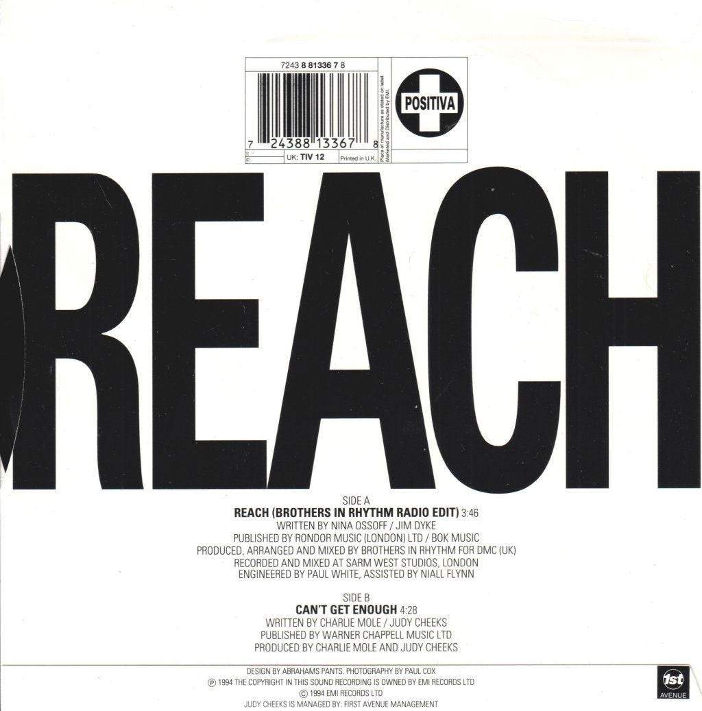 Judy Cheeks - Reach - 7 Inch