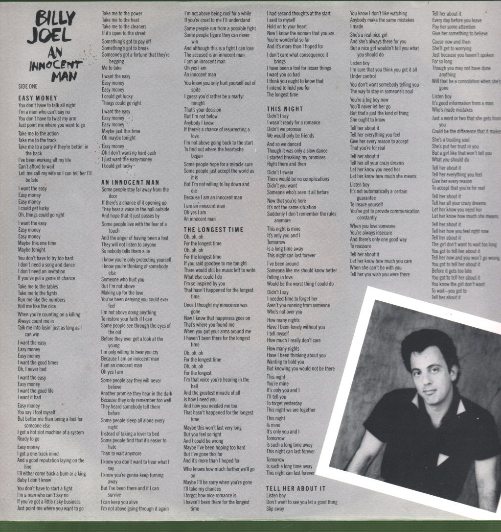 Billy Joel - An Innocent Man - Lp