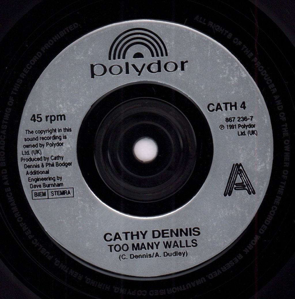 Cathy Dennis - Too Many Walls - 7 Inch