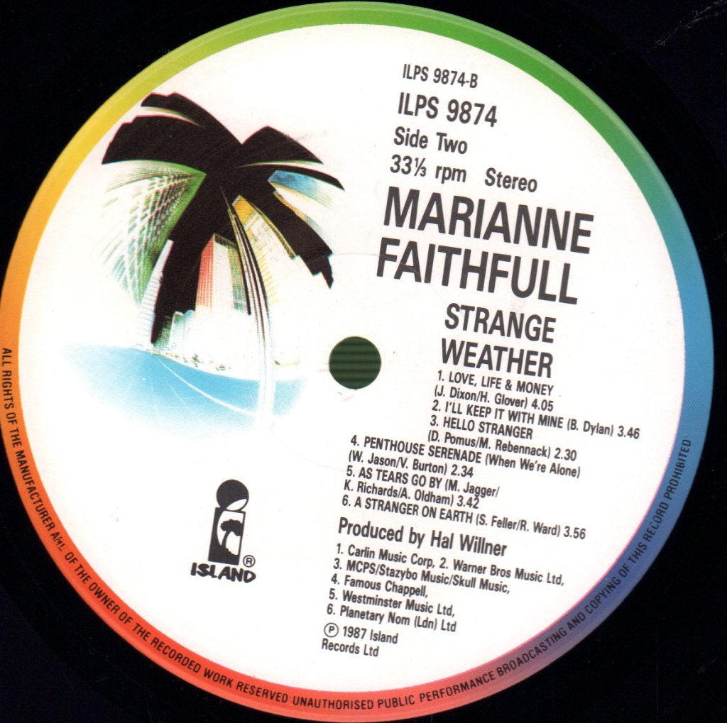 Marianne Faithfull - Strange Weather - Lp