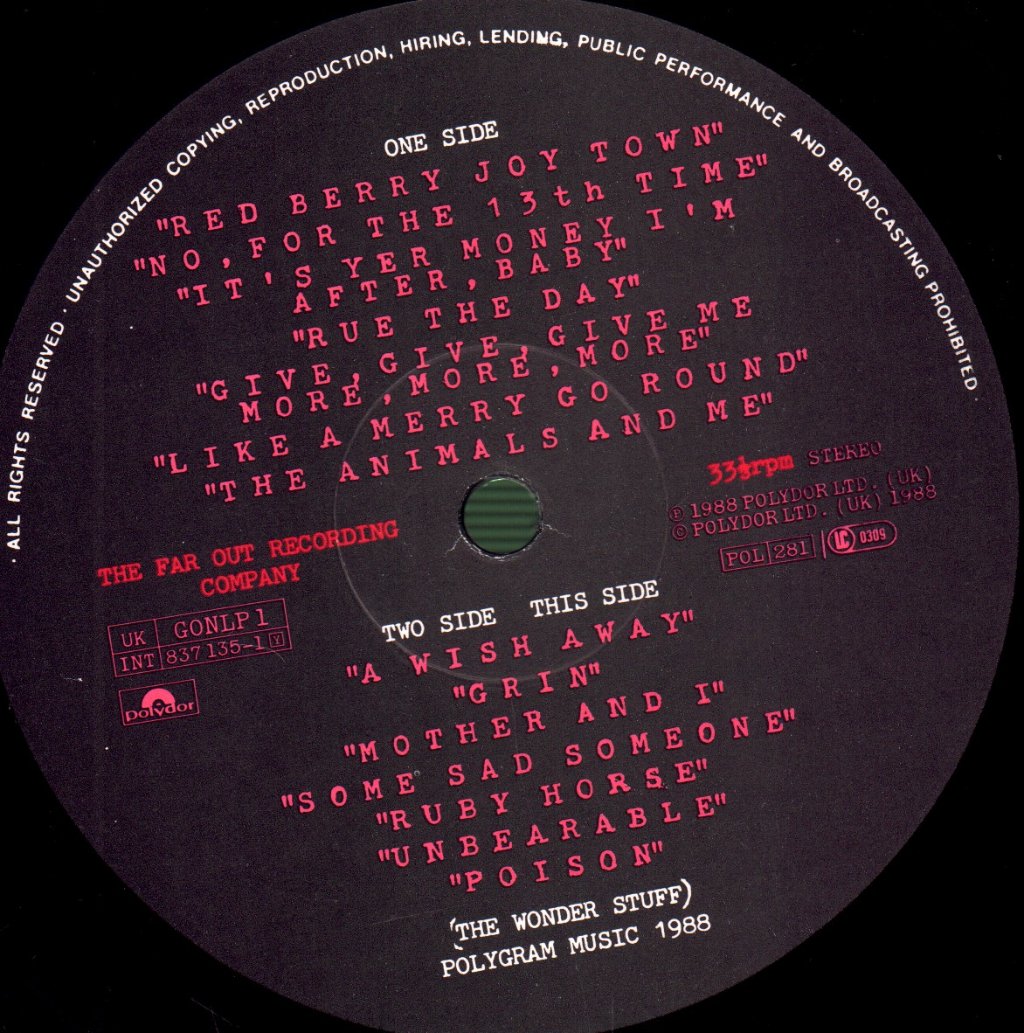 Wonder Stuff - Eight Legged Groove Machine - Lp