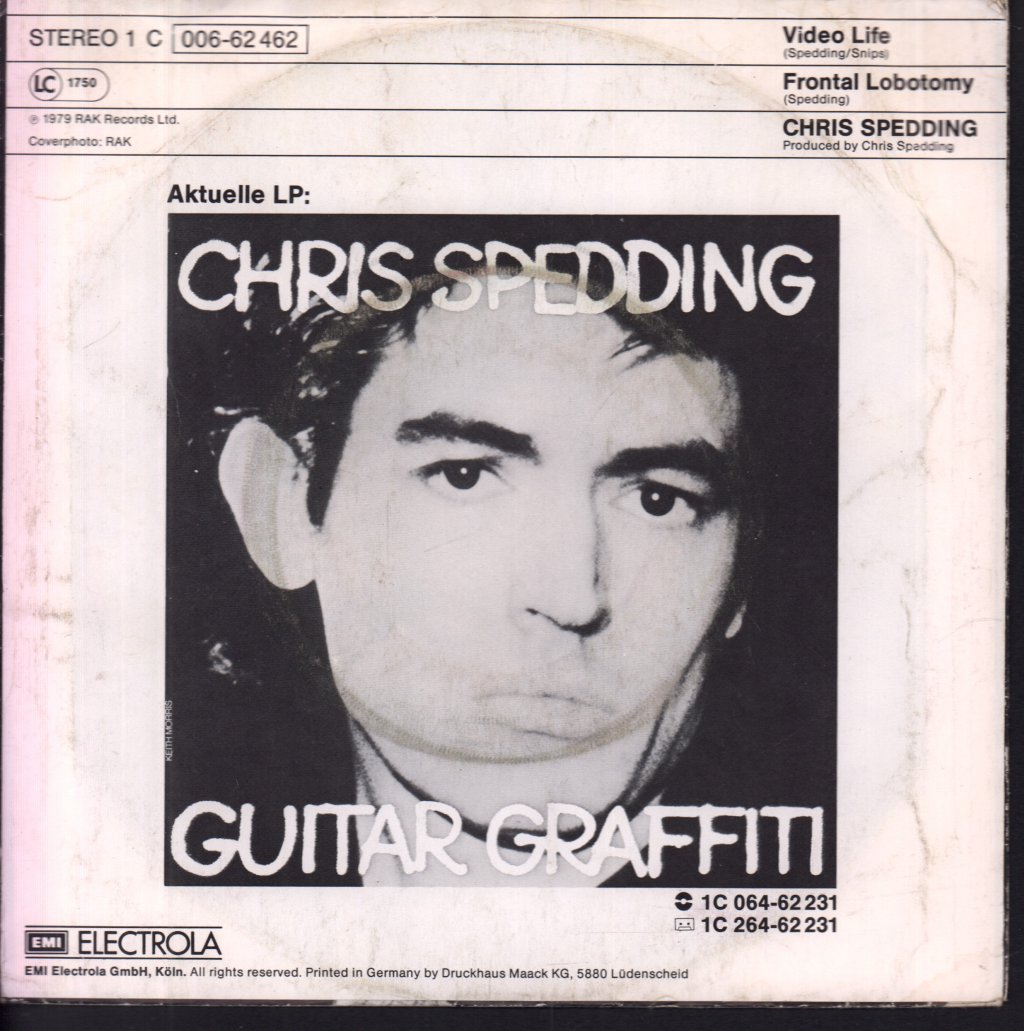 Chris Spedding - Video Life - 7 Inch