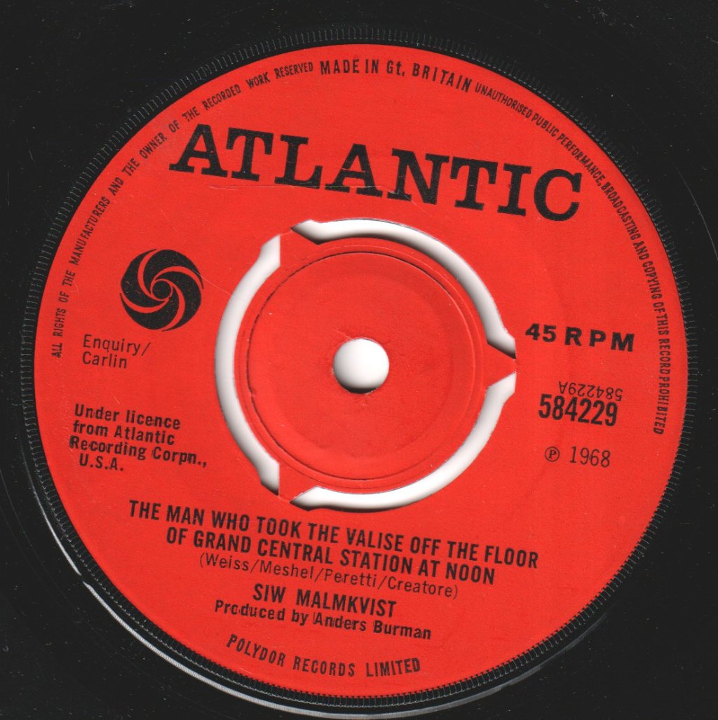 Siw Malmkvist - Man Who Took The Valise Off The Floor - 7 Inch