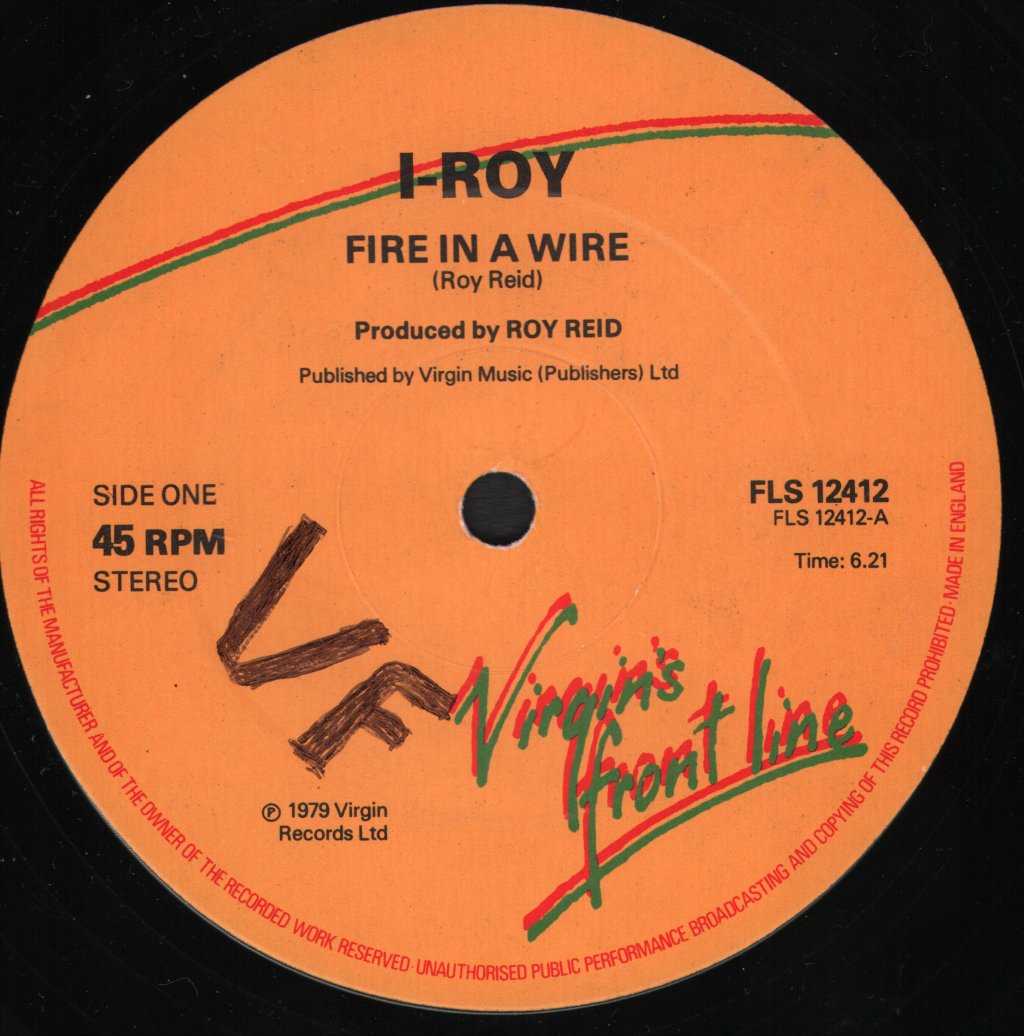 I Roy - Fire In A Wire - 12 Inch