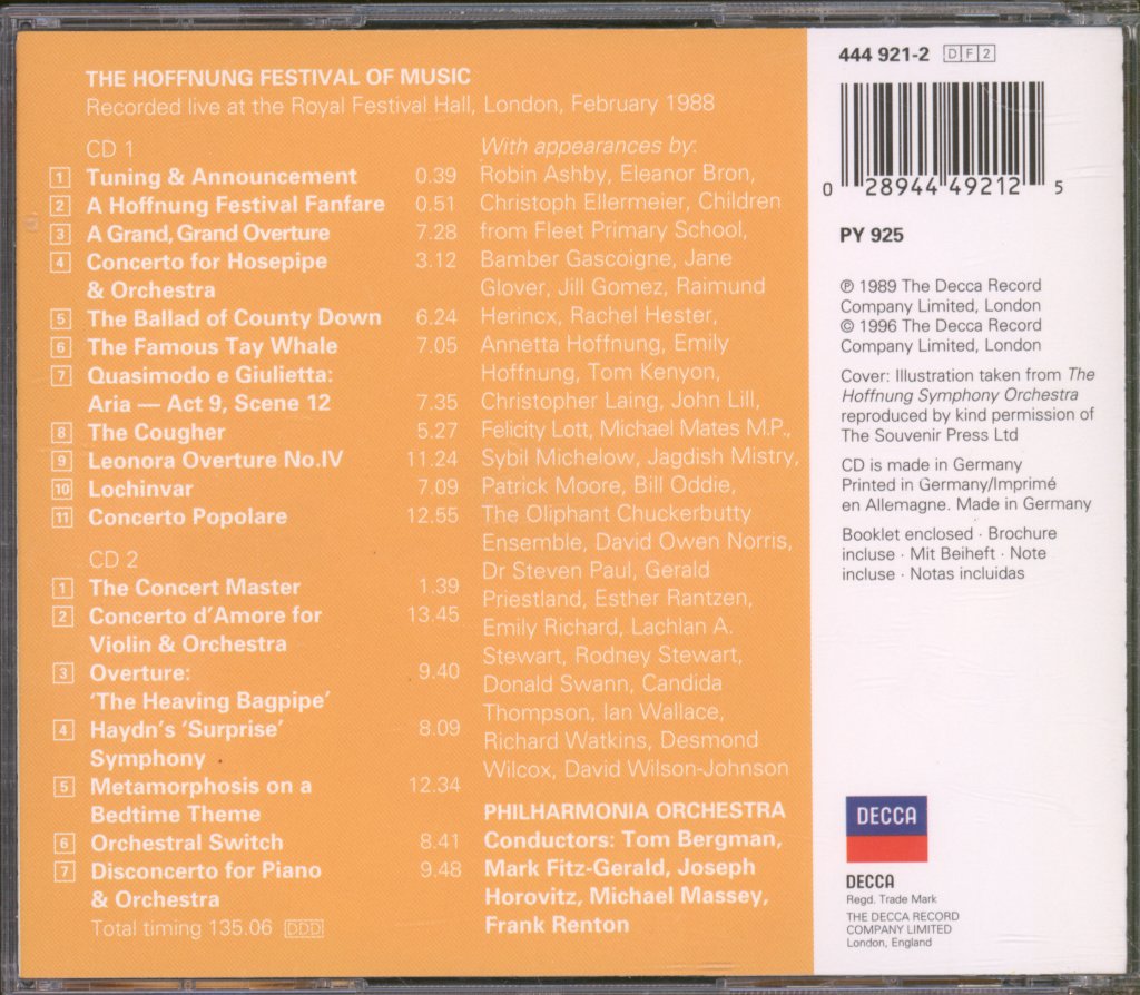 Philharmonia Orchestra - Hoffnung Festival Of Music - Double Cd