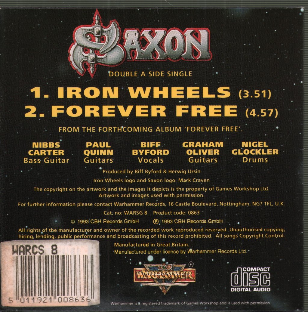 Saxon - Iron Wheels - Cd