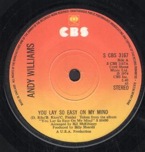 Andy Williams - You Lay So Easy On My Mind - 7 Inch