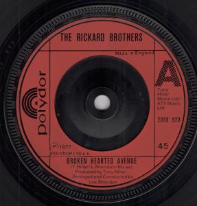 Rickard Brothers - Broken Hearted Avenue - 7 Inch