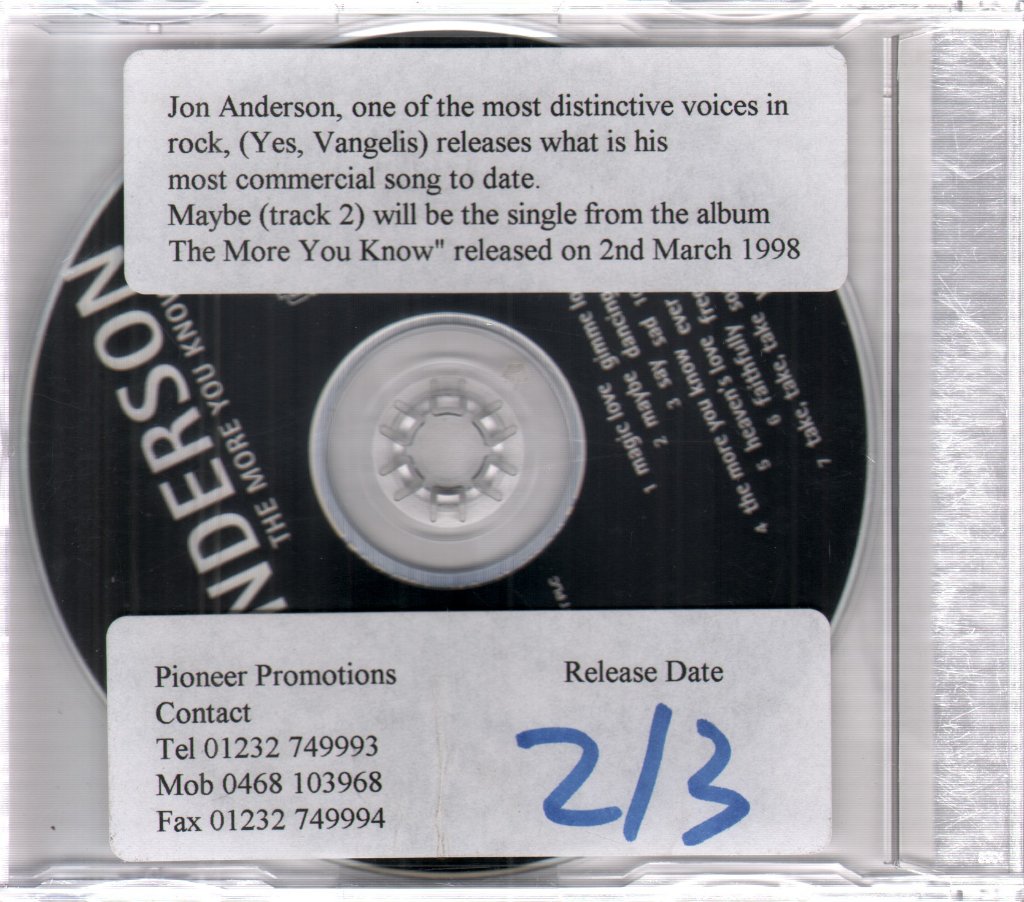 Jon Anderson - More You Know - Cd
