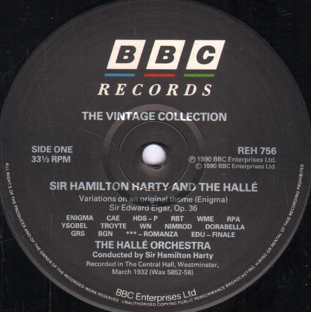 Sir Hamilton Harty / Halle Orchestra - Vintage Collection - Sir Hamilton Harty And The Halle - Lp