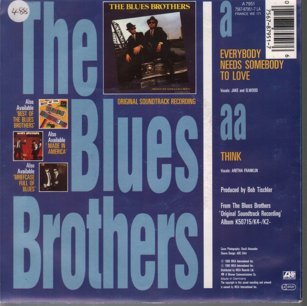Blues Brothers - Everybody Needs Somebody To Love - 7 Inch