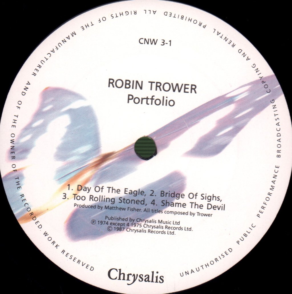 Robin Trower - Robin Trower Portfolio - Double Lp