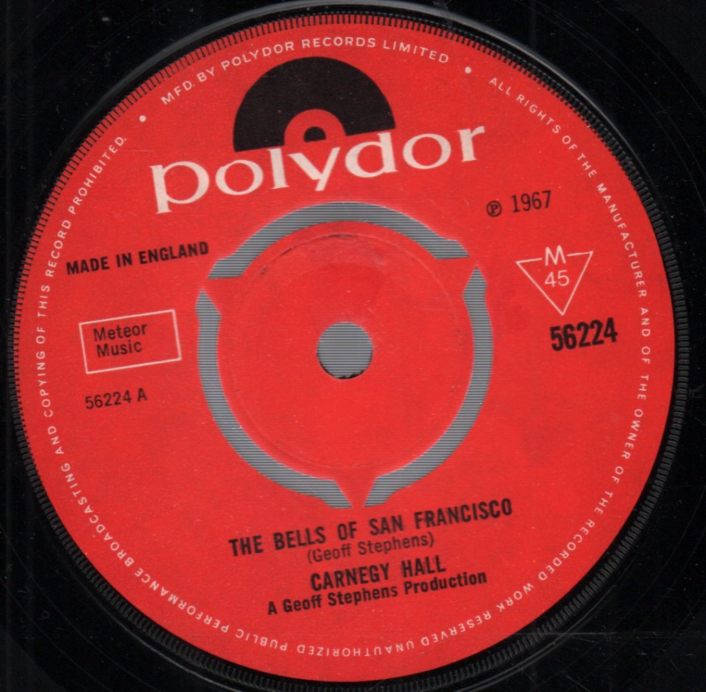 Carnegy Hall - Bells Of San Francisco - 7 Inch