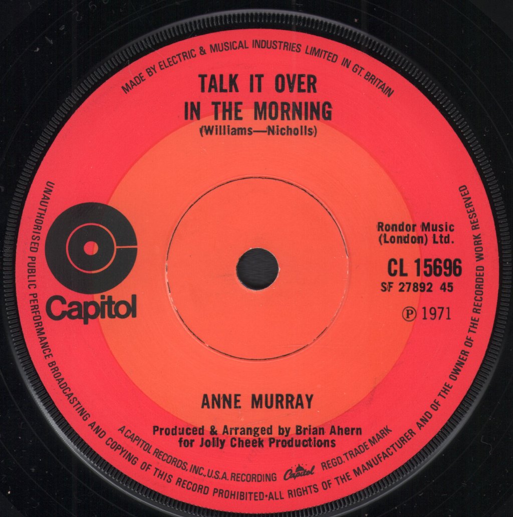 Anne Murray - Talk It Over In The Morning - 7 Inch