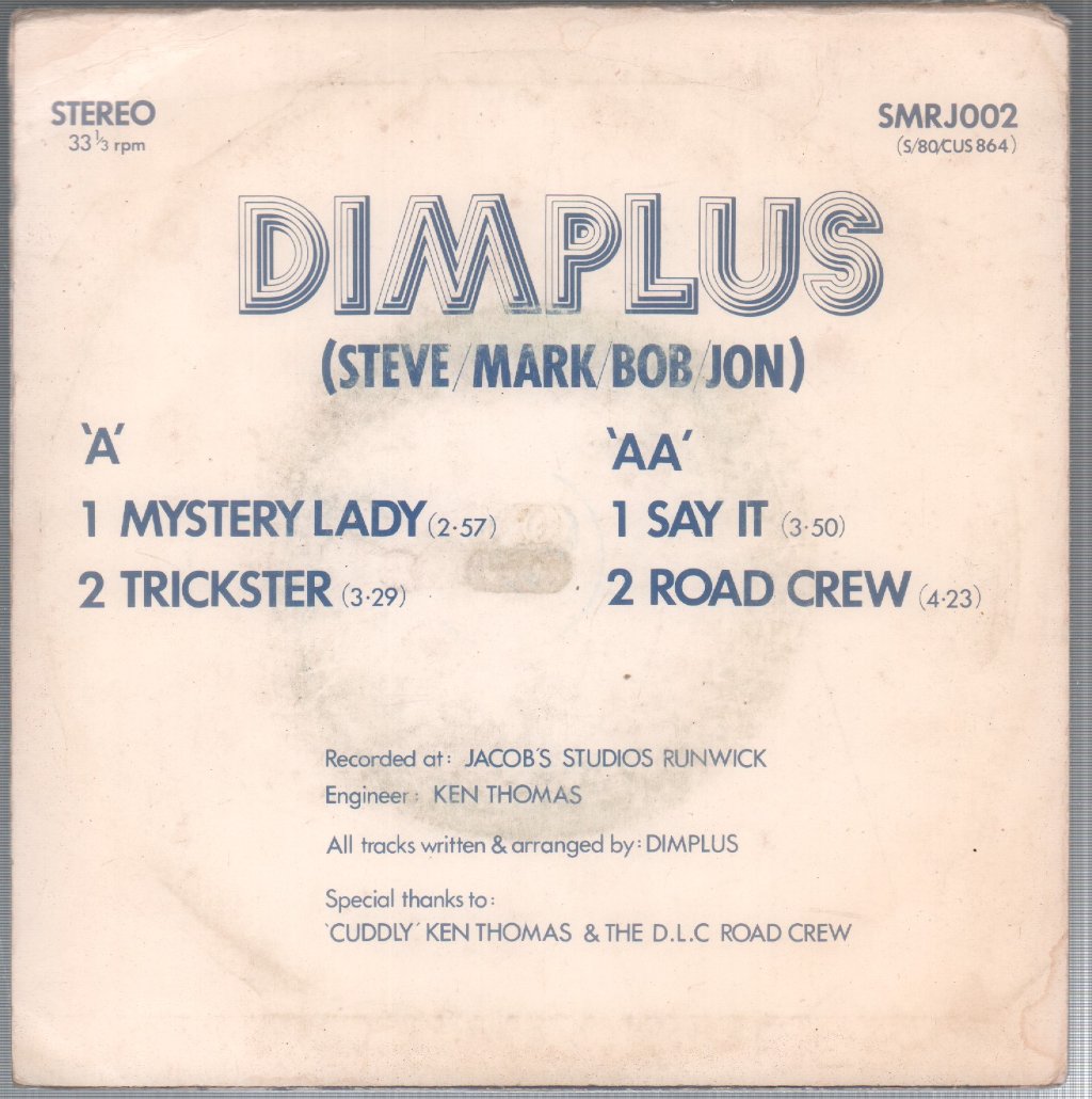 Dimplus - Mystery Lady - 7 Inch
