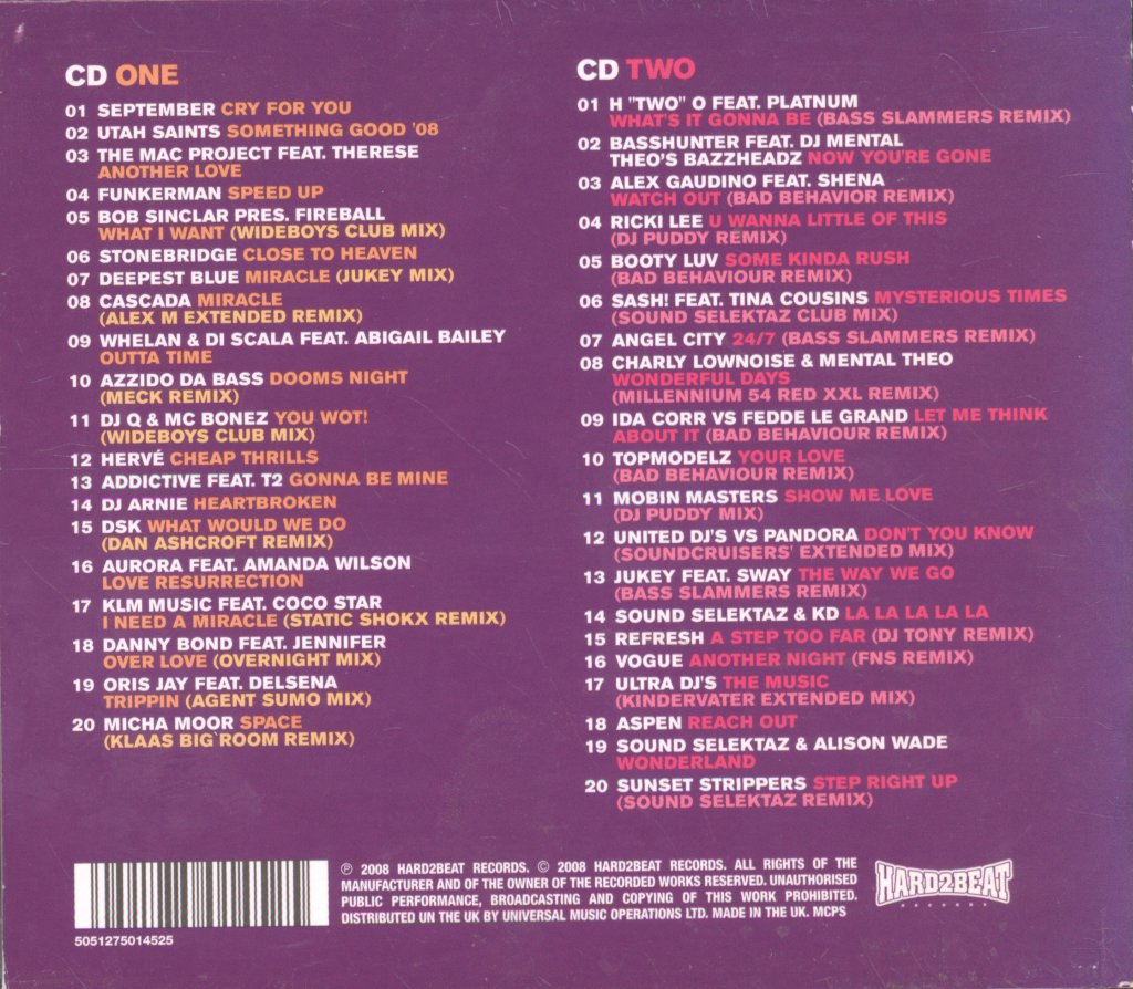 Various Artists - Club Anthems 2008 - Double Cd