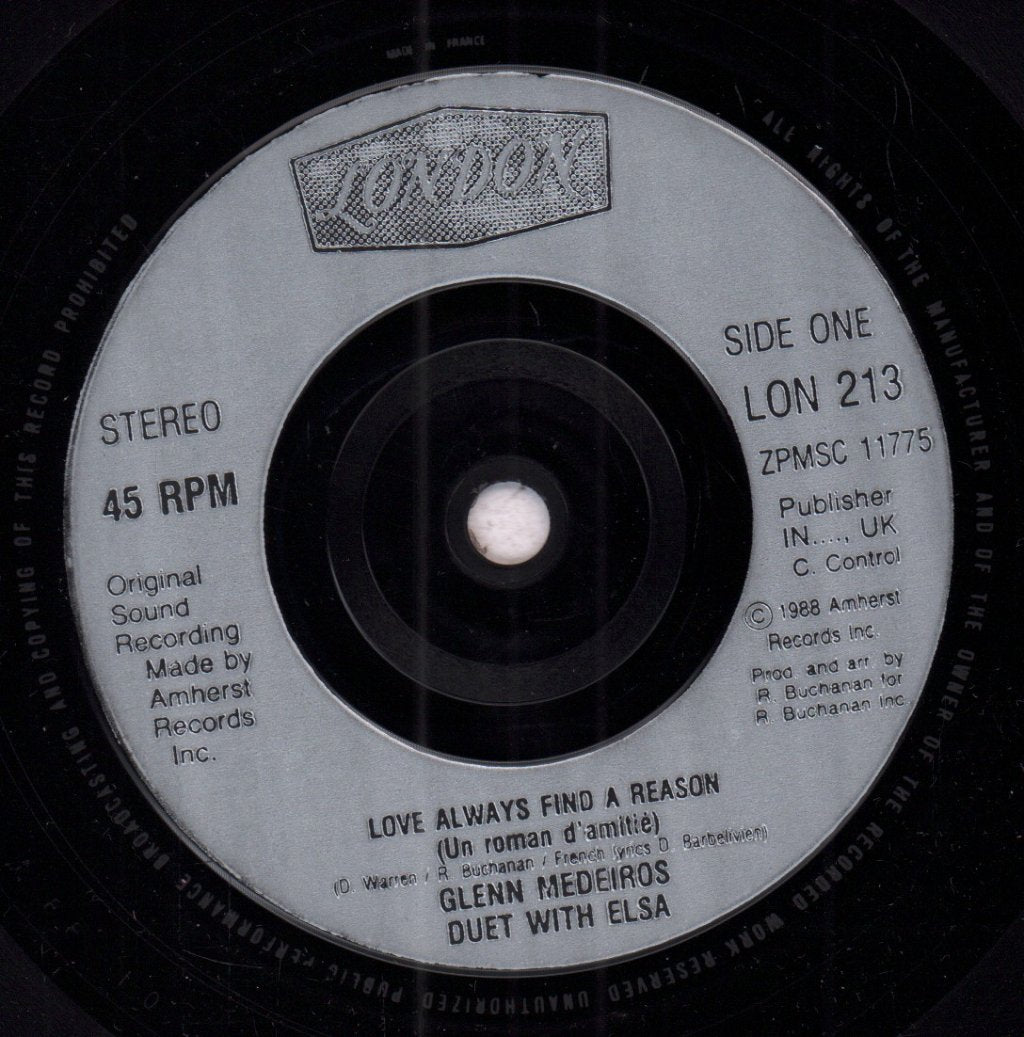 Glenn Medeiros With Elsa - Love Always Finds A Reason - 7 Inch