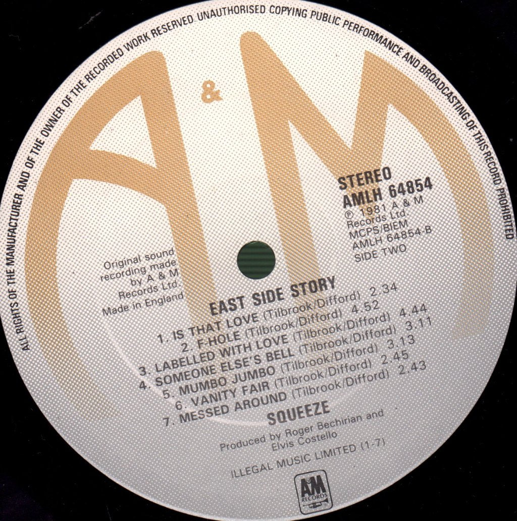 Squeeze - East Side Story - Lp