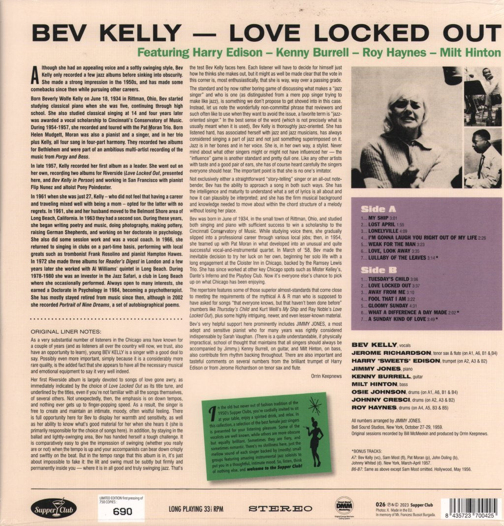 Bev Kelly - Love Locked Out - Lp