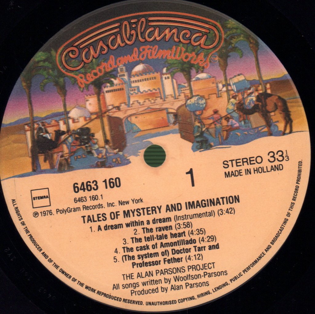 Alan Parsons Project - Tales Of Mystery And Imagination - Lp