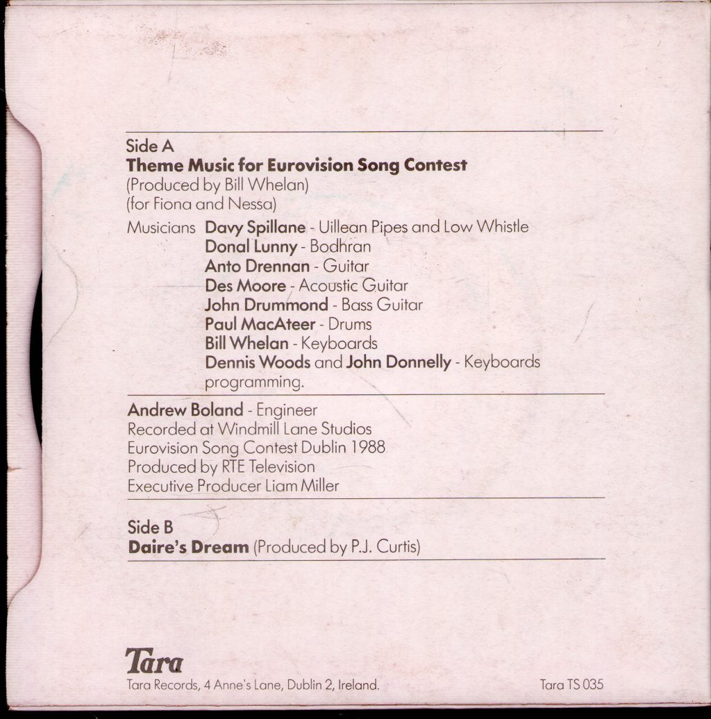 Davy Spillane - Theme Music For Eurovision Song Contest - 7 Inch