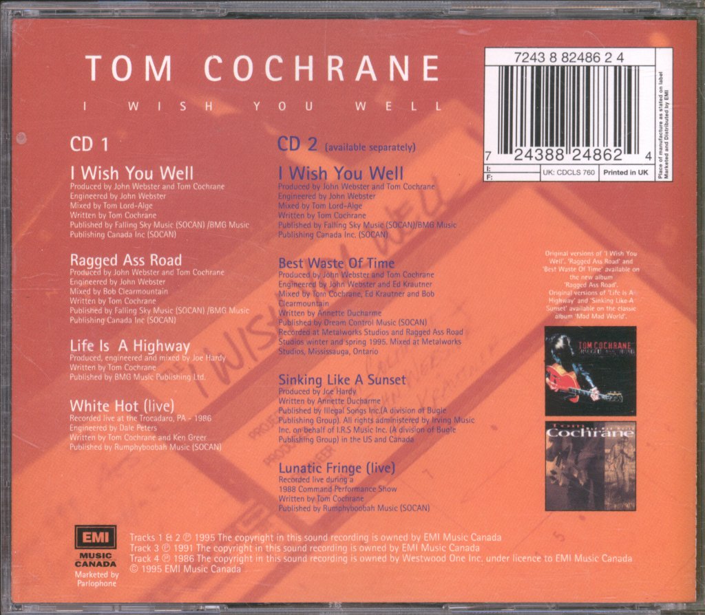 Tom Cochrane - I Wish You Well - Cd