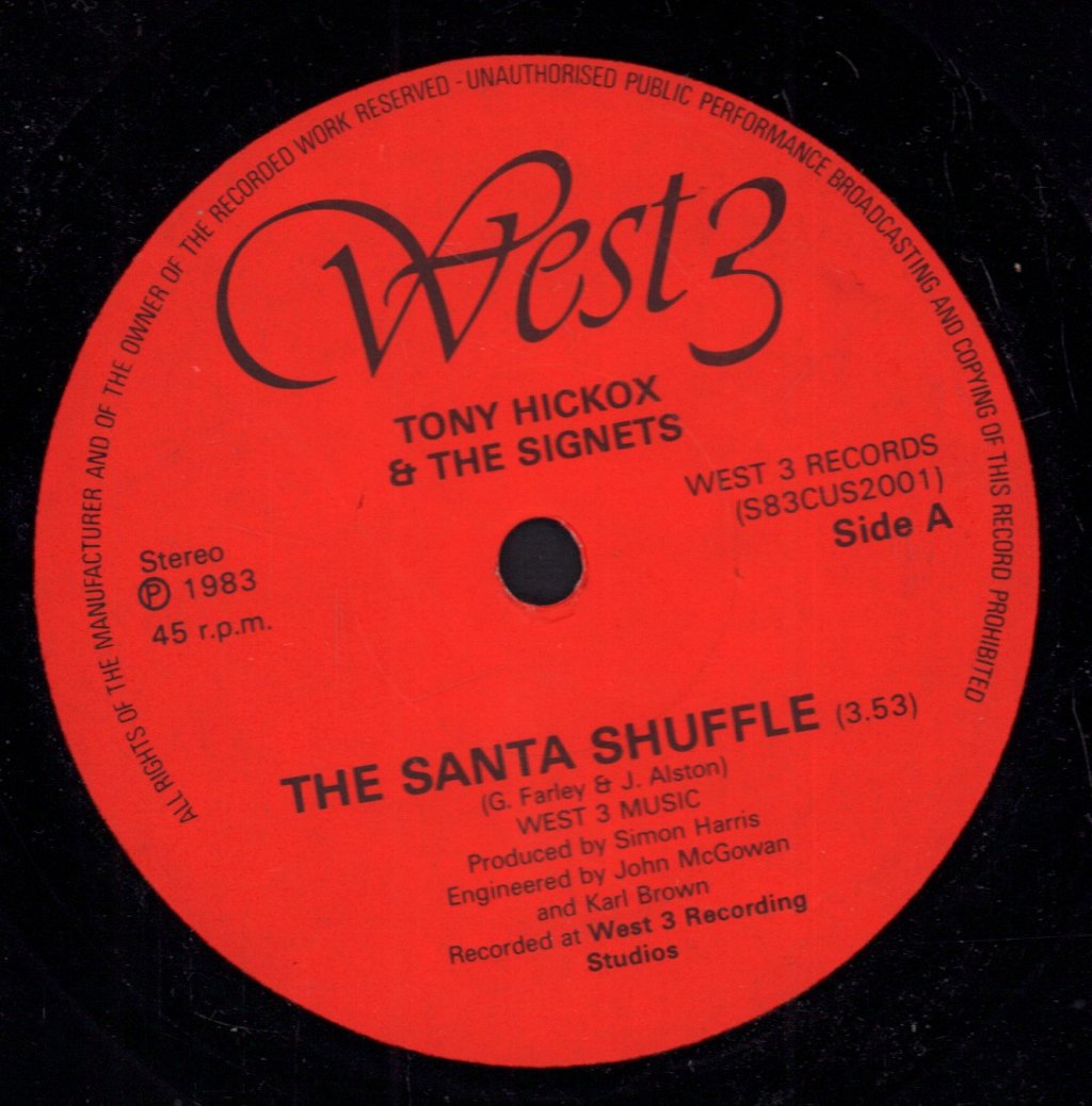 tony hickox & the signets - santa shuffle - 7 Inch