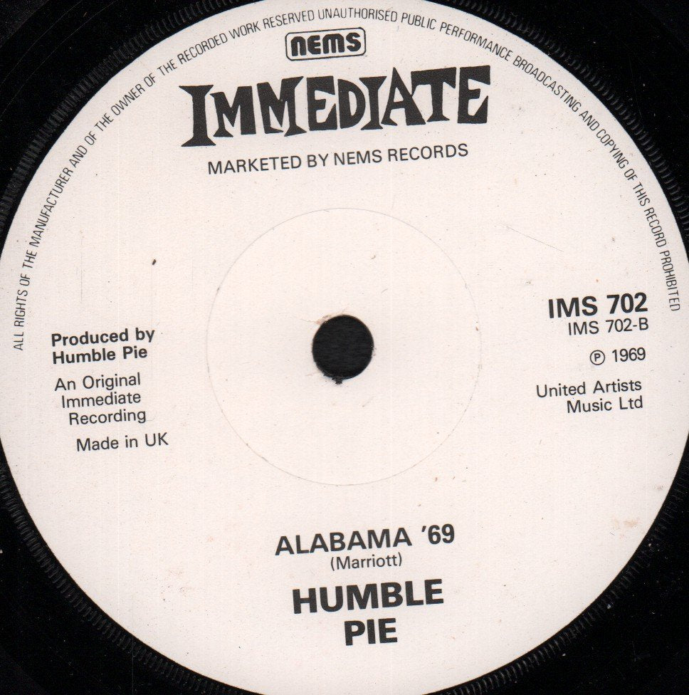 Humble Pie - Natural Born Bugie - 7 Inch
