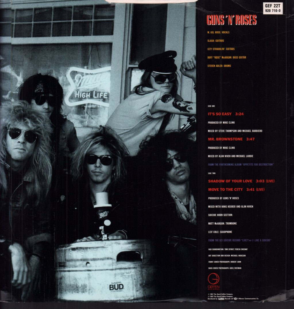 Guns N Roses - It's So Easy - 12 Inch