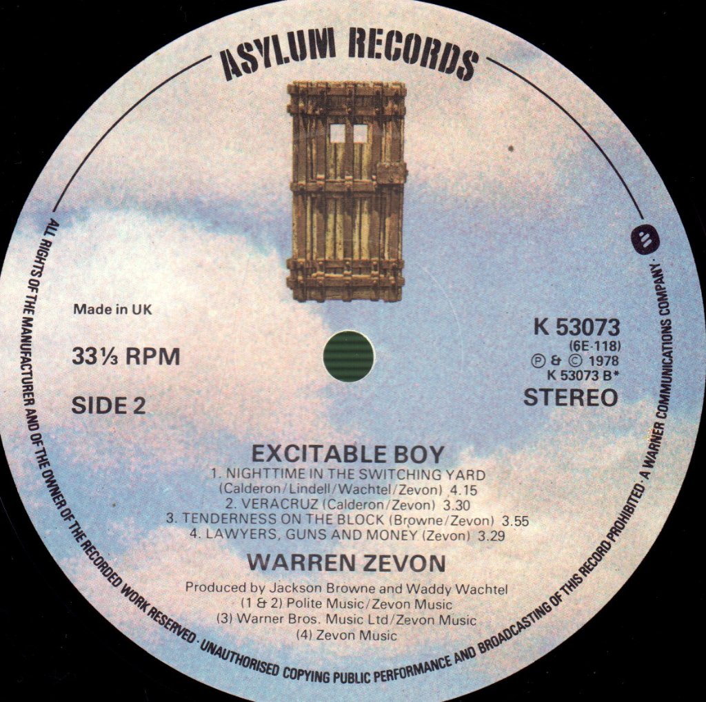 Warren Zevon - Excitable Boy - Lp