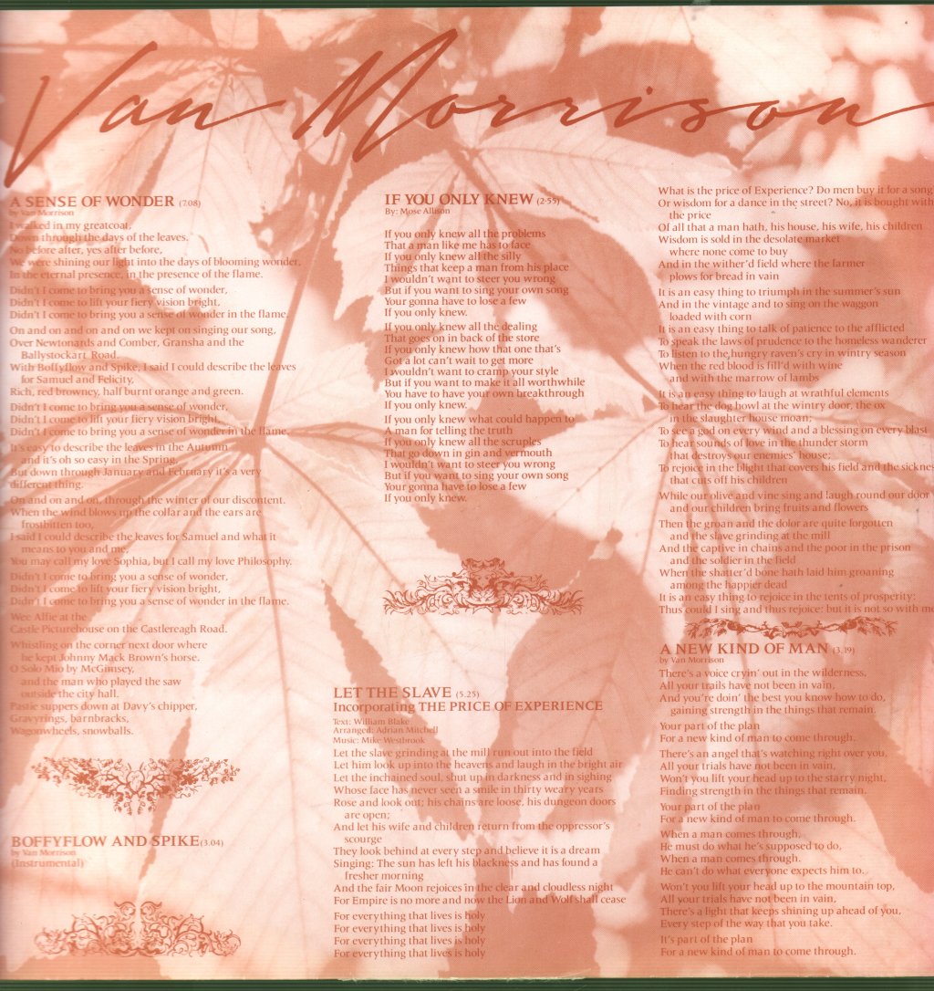 Van Morrison - A Sense Of Wonder - Lp