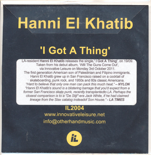 Hanni El Khatib - I Got A Thing - Cdr