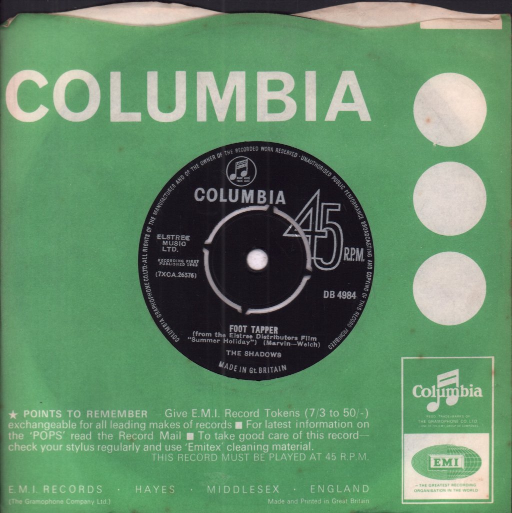 Shadows - Foot Tapper - 7 Inch