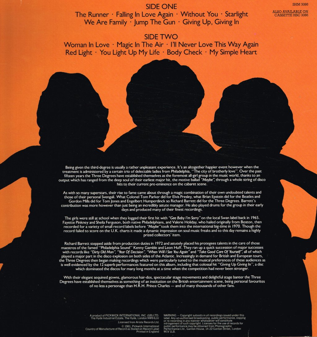 Three Degrees - Hits Hits Hits - Lp