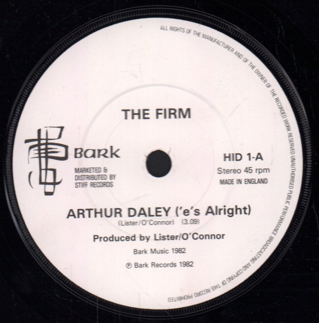 Firm (Pop Group) - Arthur Daley E's Alright - 7 Inch