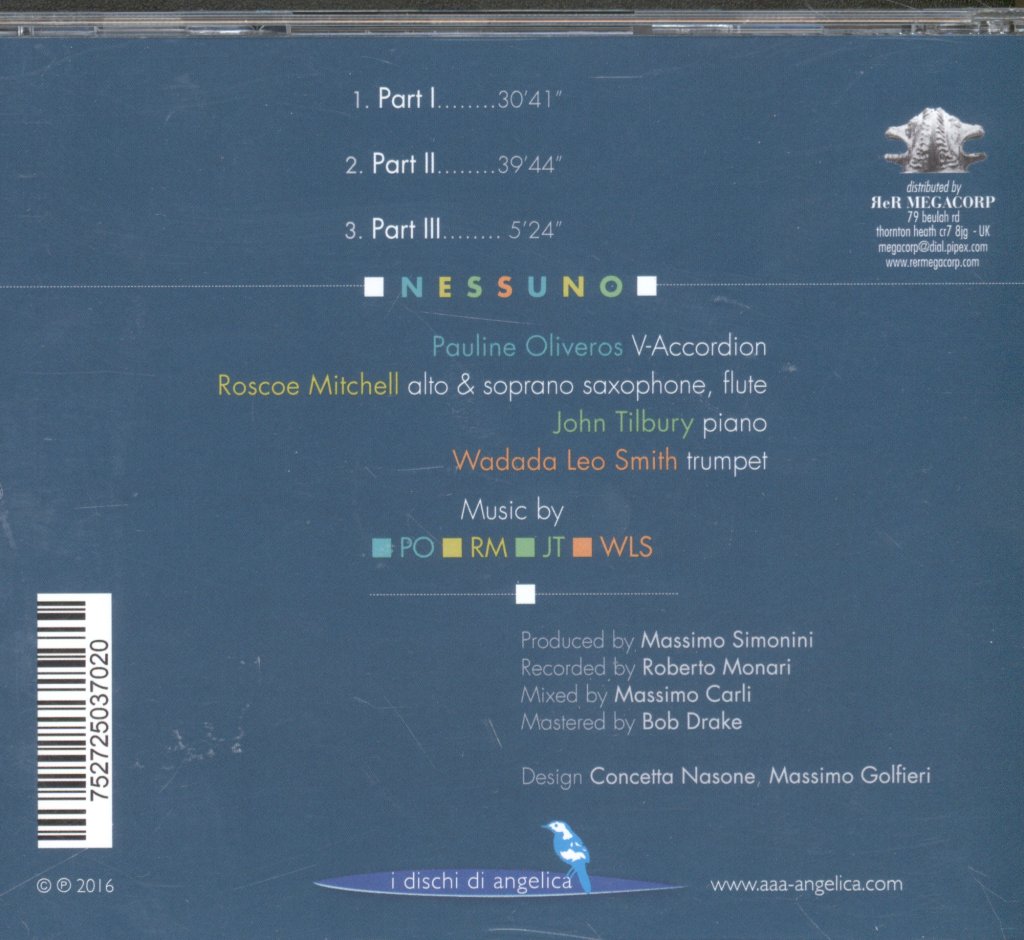 Pauline Oliveros, Roscoe Mitchell, John Tilbury, Wadada Leo Smith - Nessuno - Cd
