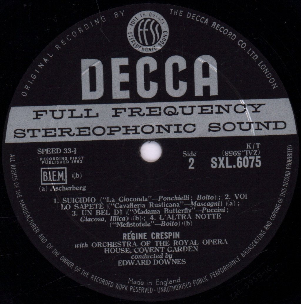 Regine Crespin - Italian Operatic Arias - Lp